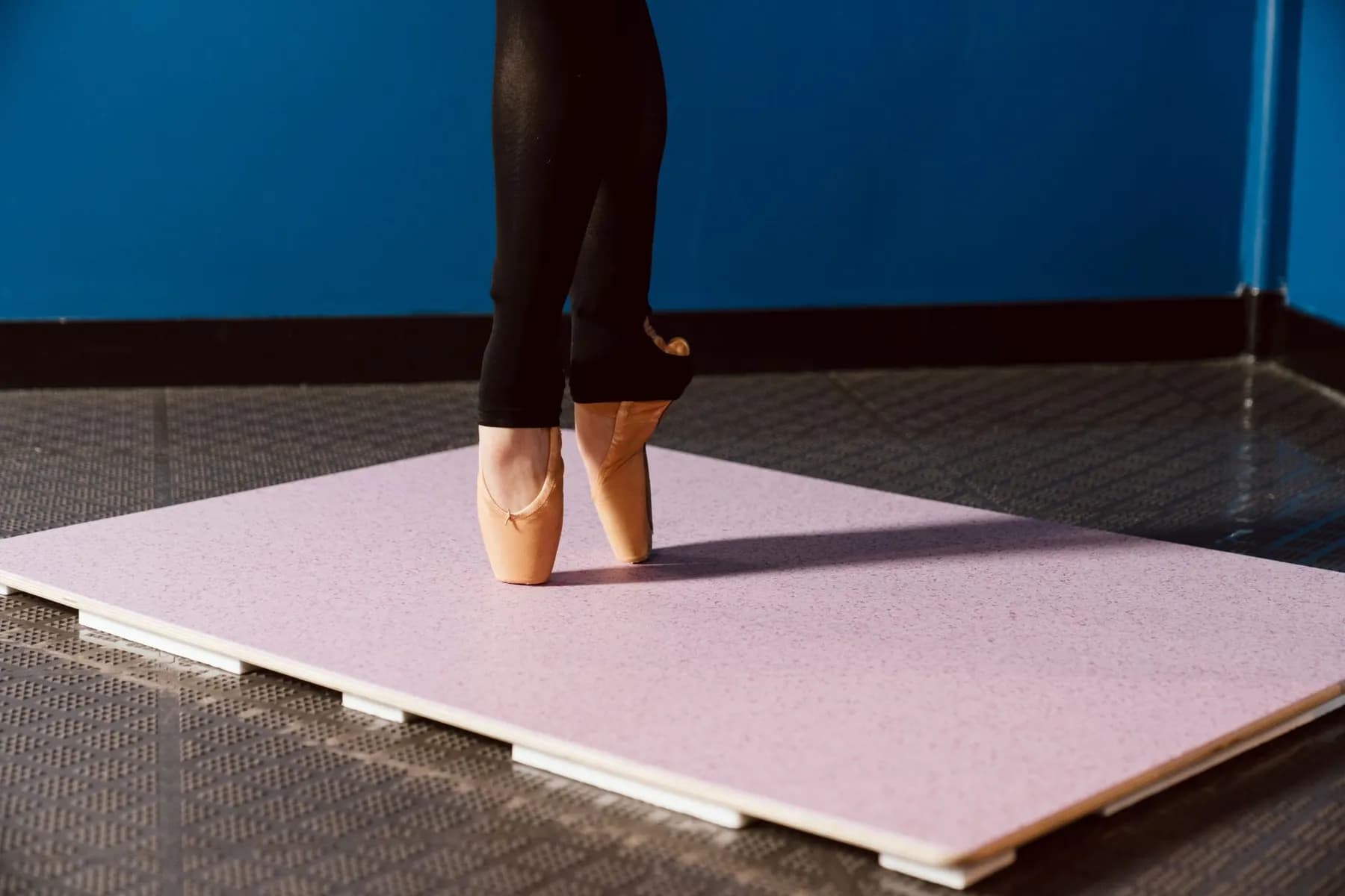 Ballet class detail at the studio.